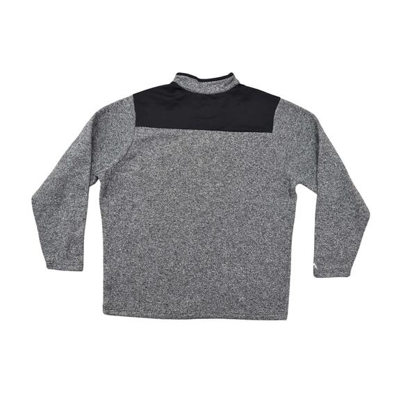 Antigua Men's Gray Pullover Sweater 2XL Polyester Quarter Zip Fleece St. Edwards - Picture 2 of 9
